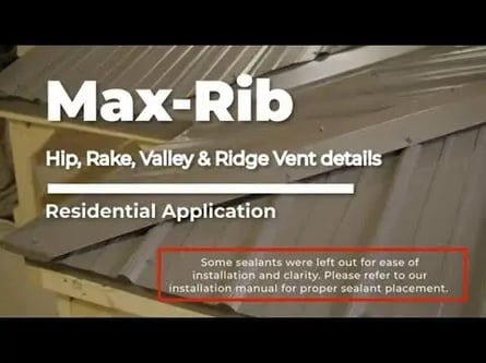 Max-Rib Exposed Fastener Panel Trim Details Residential Application - Part 2